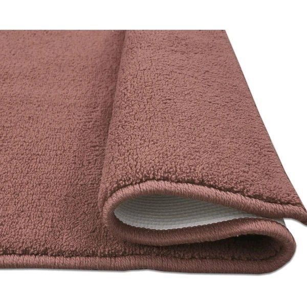 welspun drylon mats BIG size { 50*80 } DARK BROWN  - Brown, 50 cm * 80 cm