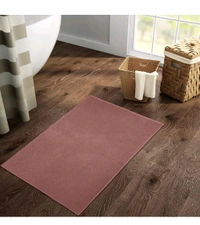welspun drylon mats BIG size { 50*80 } DARK BROWN  - Brown, 50 cm * 80 cm