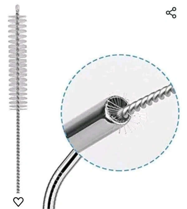 4 Stainless steel straw with 1 brush 