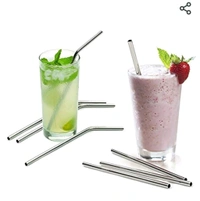 4 Stainless steel straw with 1 brush 
