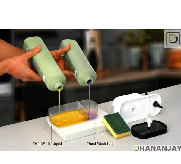 3 in 1 soap dispenser with holder & hand wash dispenser 
