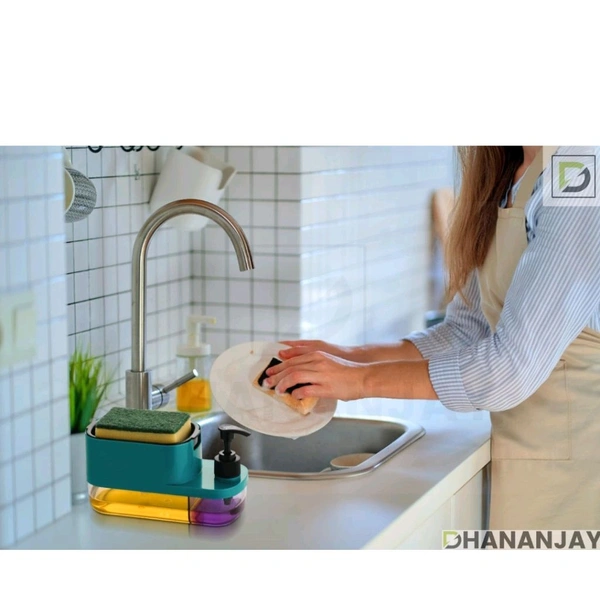 3 in 1 soap dispenser with holder & hand wash dispenser 