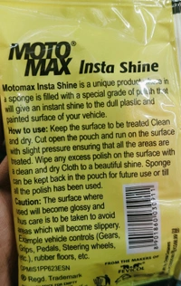 Moto Max insta shine polish sponge for car n bike 