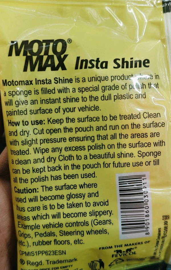 Moto Max insta shine polish sponge for car n bike 