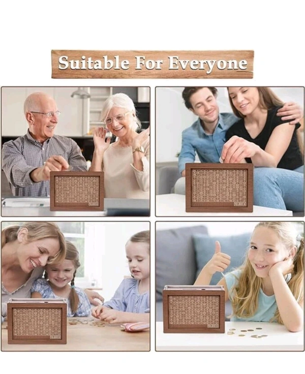 wooden money saving bank ( big size )