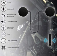BSDDP Bluetooth for Helmet Over The Ear Headset with Mic (Black)