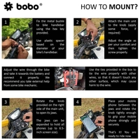 Bobo Gears BOBO BM5 Claw-Grip Aluminium Bike Phone Holder (With Fast USB 3.0 Charger) Motorcycle Mobile Mount (Black) 