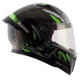 Vega Bolt Bunny Dull Black Green Helmet  - M