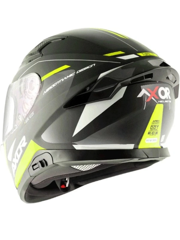 Axor Apex Turbine Black Neon Grey Helmet (Glossy)  - M