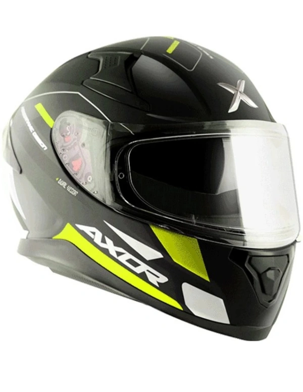 Axor Apex Turbine Black Neon Grey Helmet (Glossy)  - M