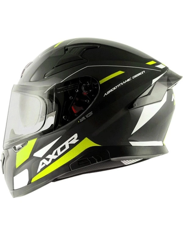 Axor Apex Turbine Black Neon Grey Helmet (Glossy)  - M