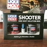 Liqui Moly Combo of 4T Shooter (80 ml), Flush Shooter (80 ml) and Mos2 Additive Shooter (20 ml) for Motorbikes