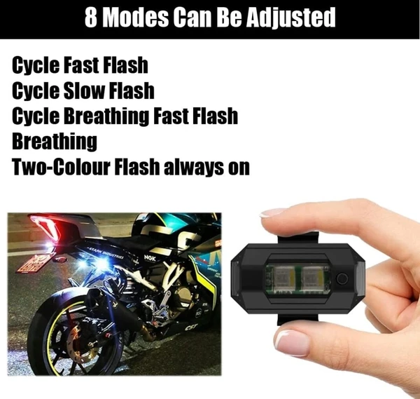 Generic Multi-Color Multi-pattern Flashing LED light For Motorcycle & Bicycle