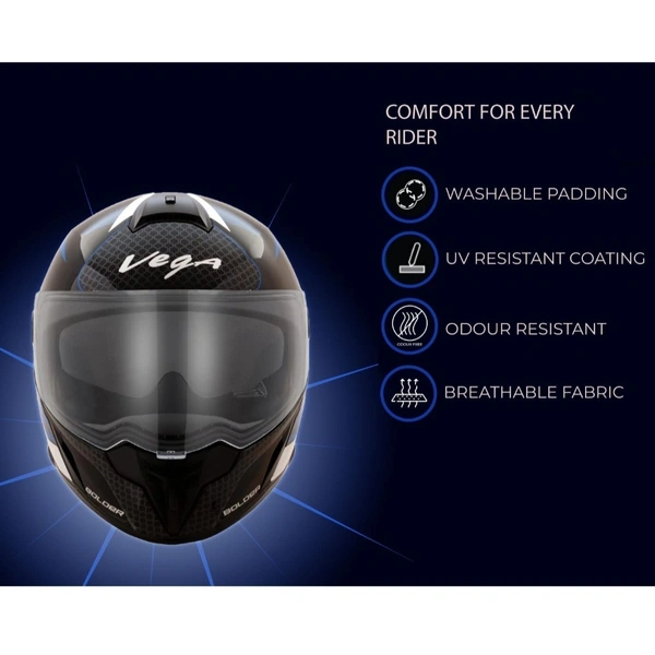 Vega Ryker D/V Bolder Black M.Blue Helmet - M