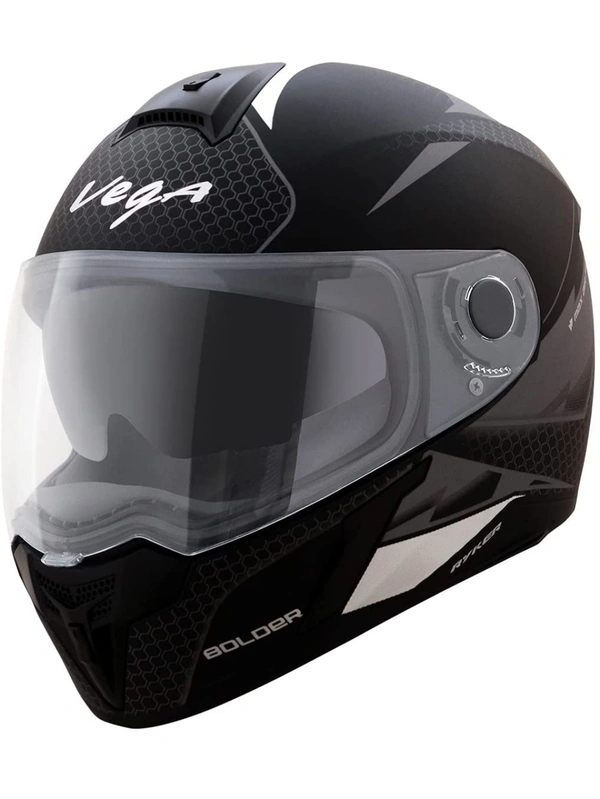 Vega Ryker D/V Bolder Dull Black Silver Helmet - M