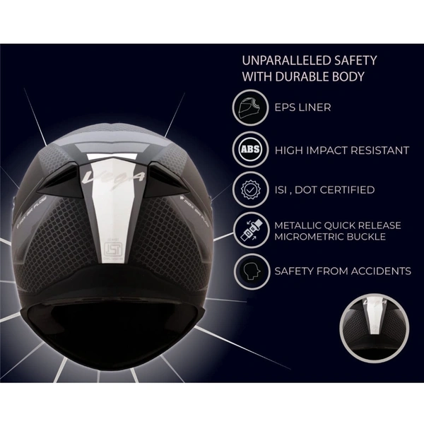 Vega Ryker D/V Bolder Dull Black Silver Helmet - M