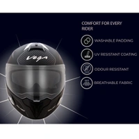 Vega Ryker D/V Bolder Dull Black Silver Helmet - M