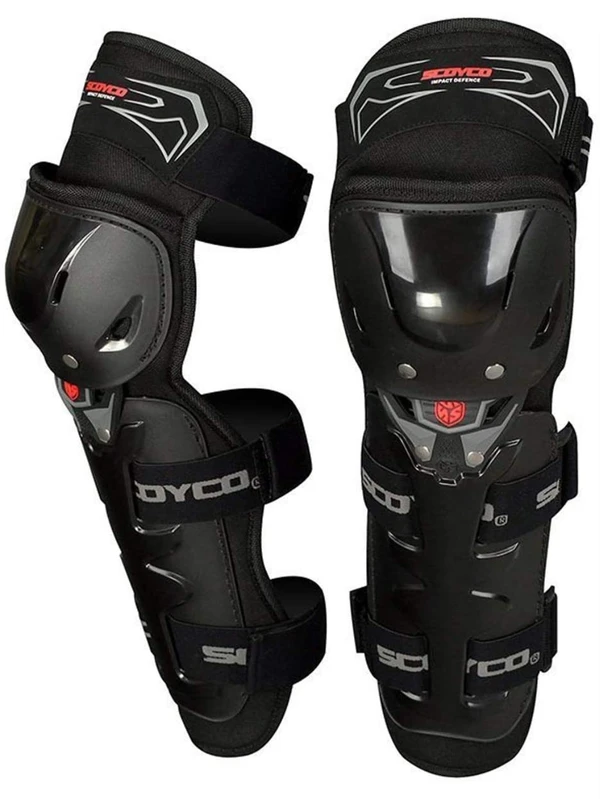 Scoyco Motorcycle Bike Racing Riding Knee & Elbow Guard (K11, Black)