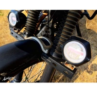 AUTO ENGINA  Aux Light Clamp Compatible Himalayan, Scram 411, INTERCEPTOR 650, GT650 (Black) - Black