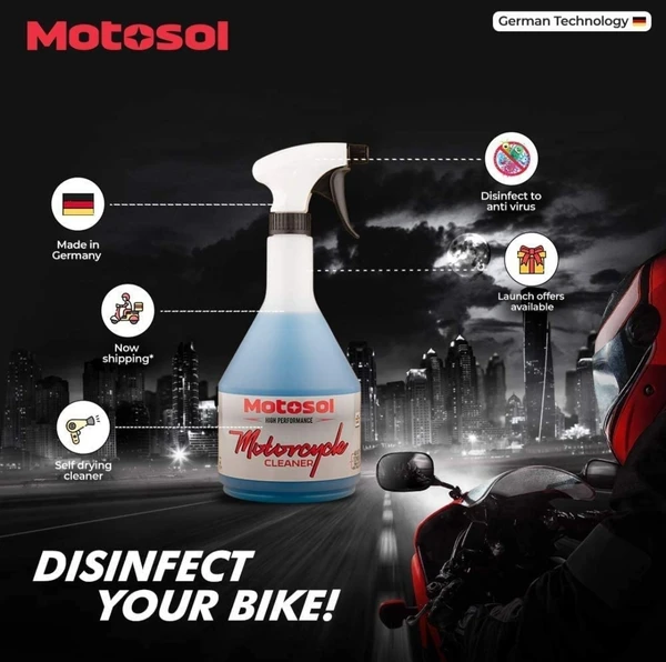 Motosol Bike Care Kit (Chain Lube 150ml + Chain Degreaser 150ml + Bike Shampoo 1L)