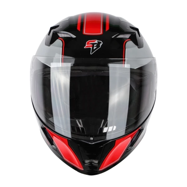 Steelbird SBA-21 AIR CARBON Glossy Black Red (with Inner Sun Shield)  - M