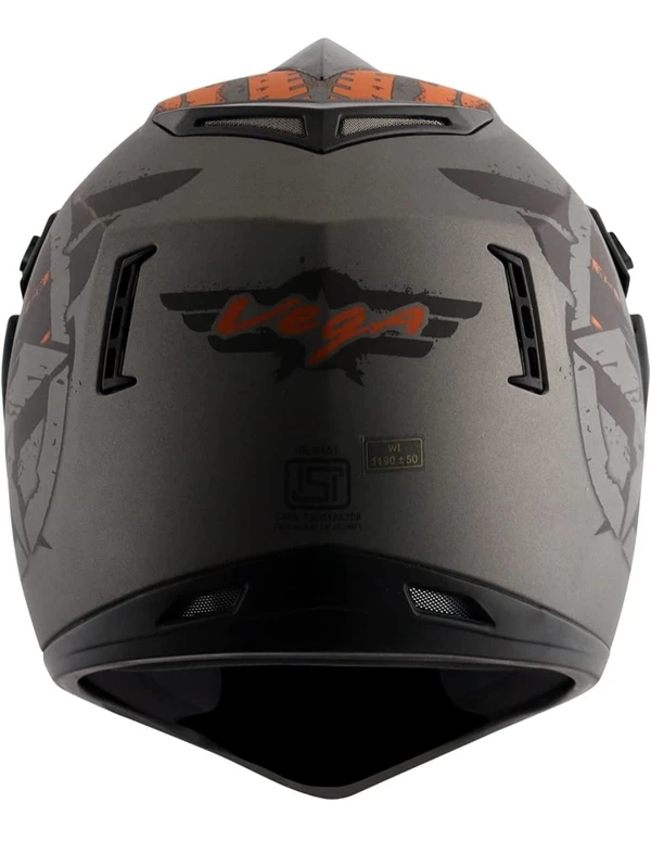 Vega Off Road D/V Secret Dull Anthracite Black Helmet - M