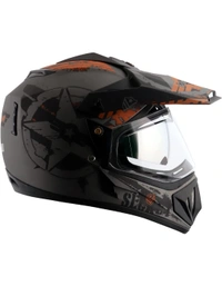 Vega Off Road D/V Secret Dull Anthracite Black Helmet - M