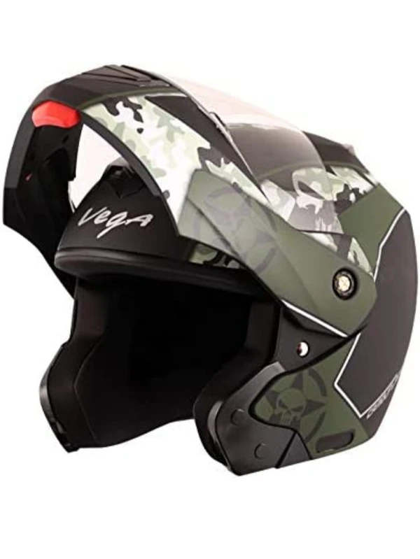 Vega Crux Dx Camouflage Dull Black Battle Green Helmet - L