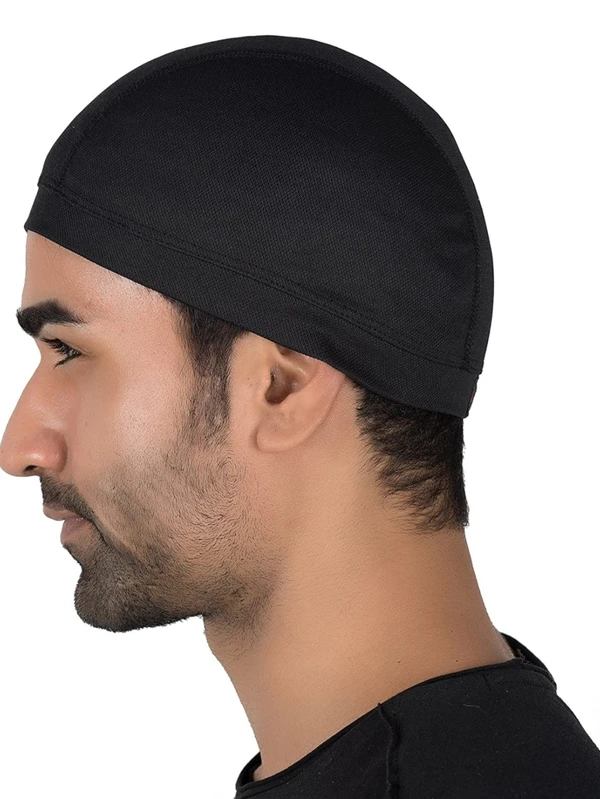 LeGear Le Gear Premium Dri-Fit Helmet Skull Cap (Black, Free Size) 