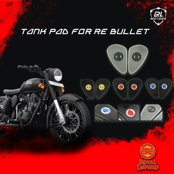 Generic Tankpad For Royal Enfield Bikes - Yellow