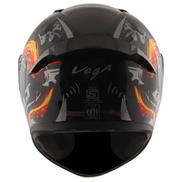 Vega Bolt Octopus Black Orange Gloss Helmet - M