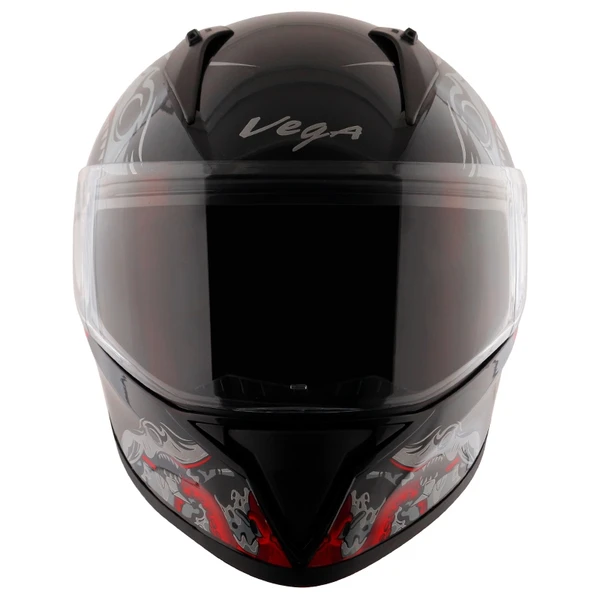 Vega Bolt Octopus Black Red Gloss Helmet - M