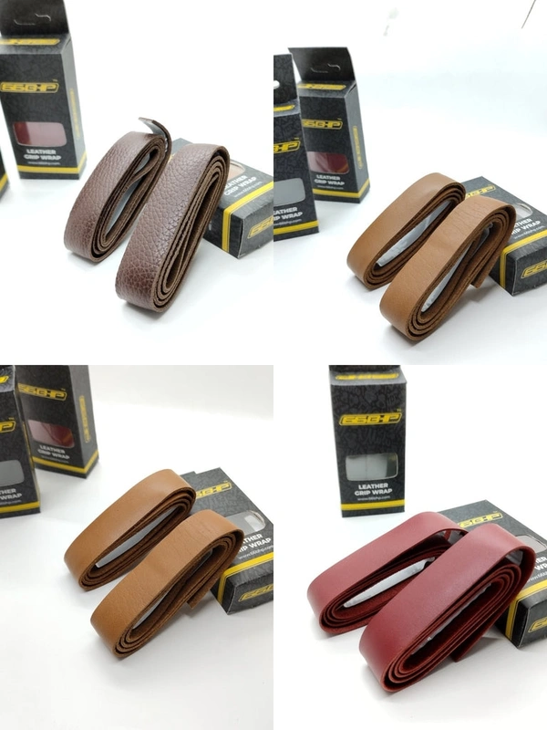 66bhp 66Bhp Leather handle grip wrap (Pair) - Black