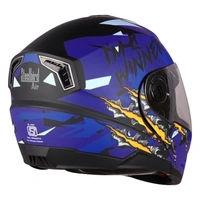 Steelbird SBA-7 WINNER Matte Black With Blue (with Inner Sun Shield)  - L