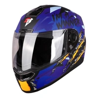 Steelbird SBA-7 WINNER Matte Black With Blue (with Inner Sun Shield)  - L