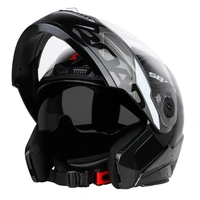 Steelbird SBA-7 ROAD Glossy Black With Grey (with Inner Sun Shield) - L