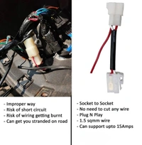 Motofy Ignition Power Socket Coupler (Royal Enfield, Bajaj & KTM bikes) 