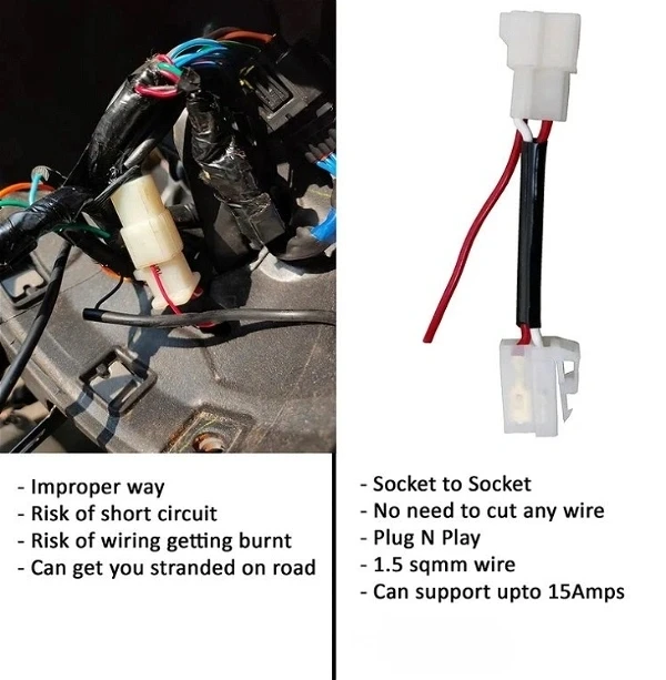 Motofy Ignition Power Socket Coupler (Royal Enfield & KTM bikes) 