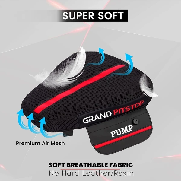 Grand Pitstop  Air Comfy Seat Premium with Pump - Black