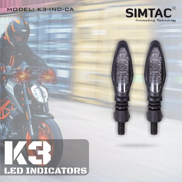 Simtac KTM Style K3 Indicator Compatible With KTM and Other Bikes - Amber