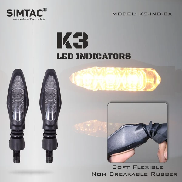 Simtac KTM Style K3 Indicator Compatible With KTM and Other Bikes - Amber