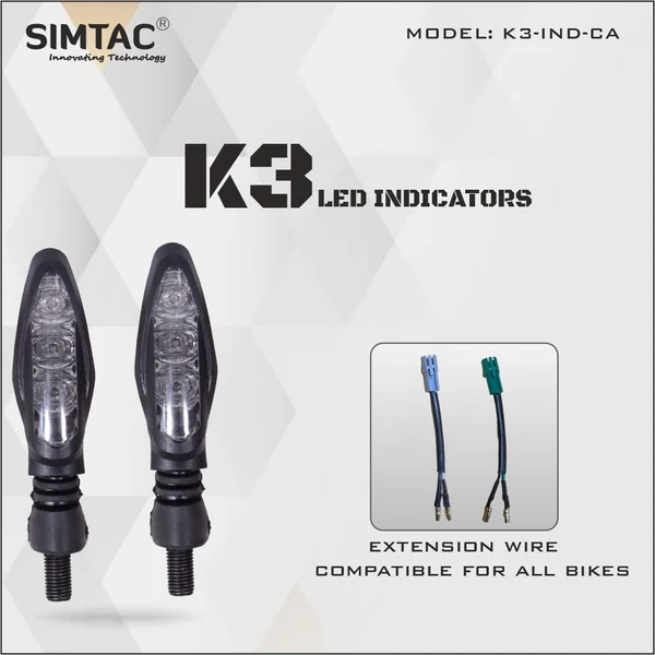 Simtac KTM Style K3 Indicator Compatible With KTM and Other Bikes - Amber