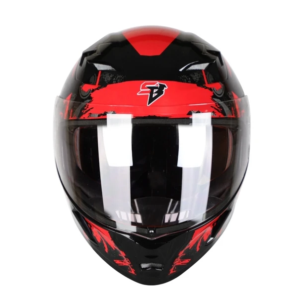 Steelbird SBA-21 Combat Glossy Black with Red - L