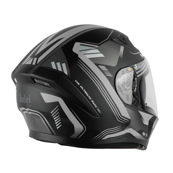 Steelbird SBA-21 Ultimate Race Matte Black with Grey (with Inner Sun Shield)  - L