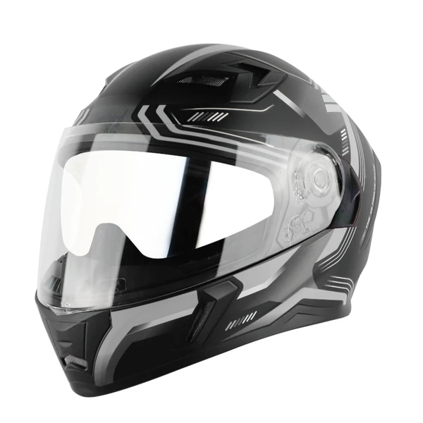 Steelbird SBA-21 Ultimate Race Matte Black with Grey (with Inner Sun Shield)  - L