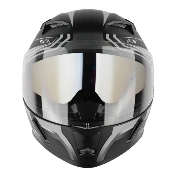 Steelbird SBA-21 Ultimate Race Matte Black with Grey (with Inner Sun Shield)  - L