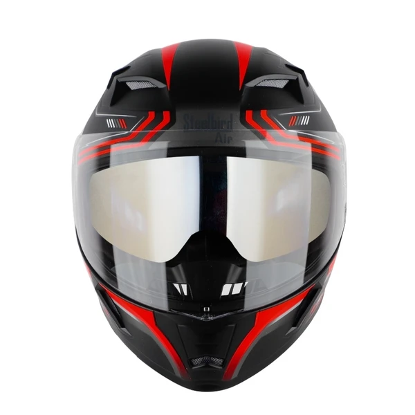 Steelbird SBA-21 Ultimate Race Matte Black with Red (with Inner Sun Shield) - L