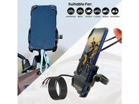 Grand Pitstop Claw with Jaw Grip Aluminium Mobile Holder with Charger - Black - Black