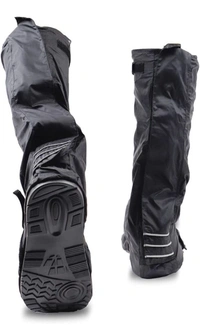 Ignyte Steelbird Shoe Covers for Rider/Biker Boots with Reflective Piping | Waterproof Rain Shoes Covers Thicker Scootor Non-slip Boots Covers - 40-41