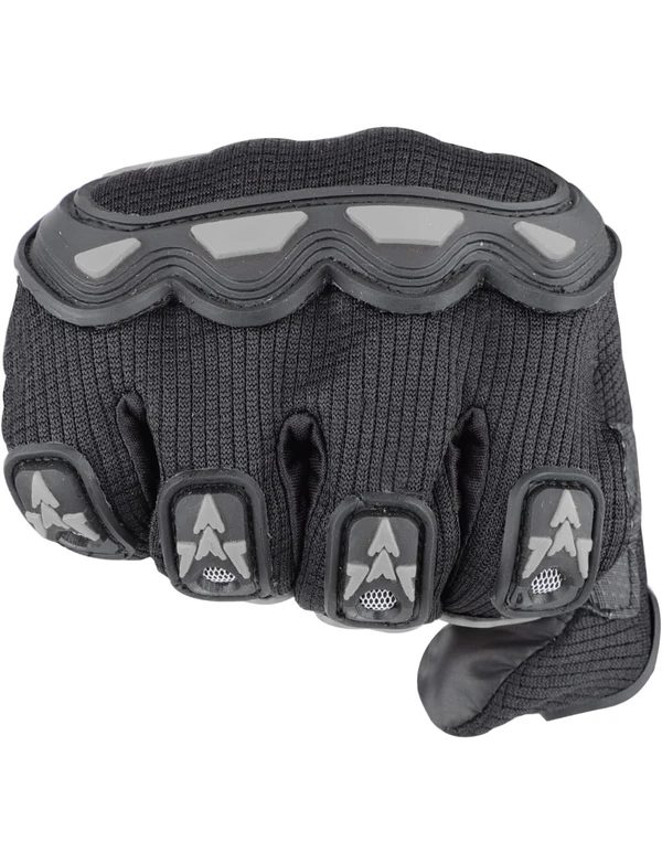 Steelbird Full Length Riding Gloves (Black/Grey)  - M